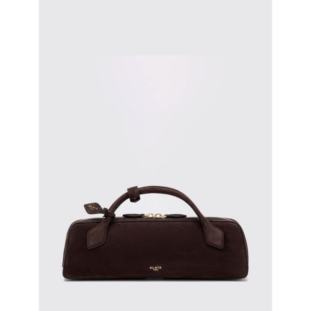 Alai�A Women Alaia Le Teckel Suede Sheepskin Handbag With Logo Charm